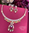 AD Diamond Gold Plated Golden Necklace 3 Wholesale Shop In Surat

